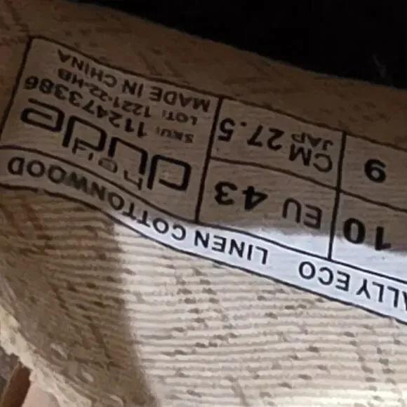 Hey Dude Wally Eco Linen Cottonwood Casual Shoes Men's Loafers - US 10 NWT - Picture 9 of 10